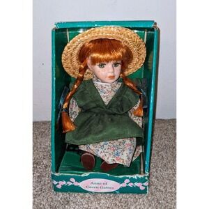 Anne of Green Gables Porcelain Doll Collector Edition Straw Hat Red Hair 7in NIB